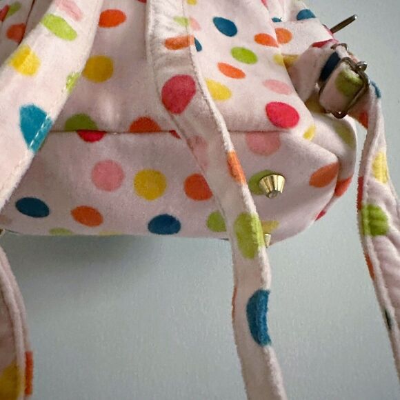 Vintage Falcony Pink Brad BackPack Day Bag Velvet Beaded Girly Purse Gold Rose‎ - Picture 5 of 6